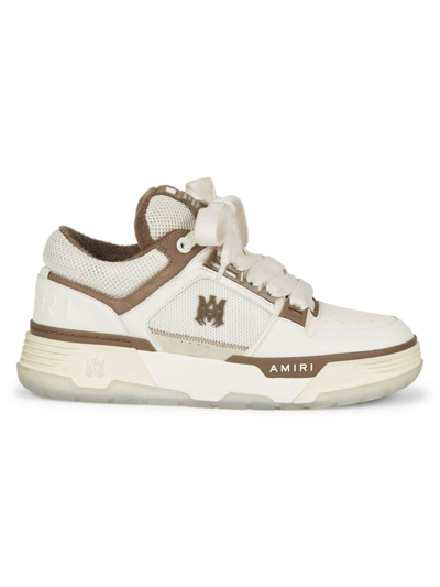 Shop Amiri Men's Ma-1 Low-top Sneakers In White Brown