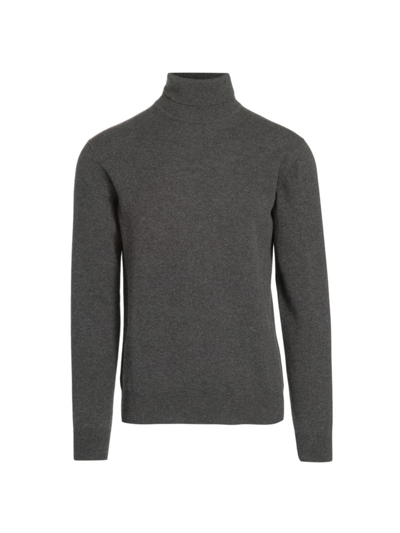 Shop Saks Fifth Avenue Men's Collection Lightweight Cashmere Turtleneck Sweater In Gunmetal Heather