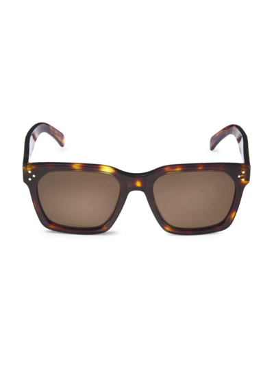 Shop Celine Men's Bold 3 Dots 53mm Square Sunglasses In Blonde Havana Brown
