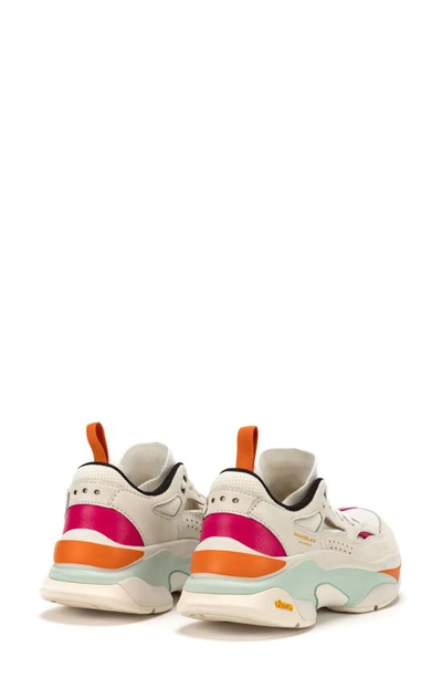 Shop Brandblack Saga Sneaker In White Orange Blue