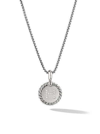 Shop David Yurman Women's Initial Charm With Pavé Diamonds In Initial H