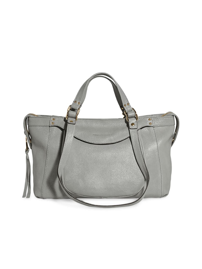 Shop Aimee Kestenberg Women's Bleecker Leather Tote Bag In Cool Grey Vintage