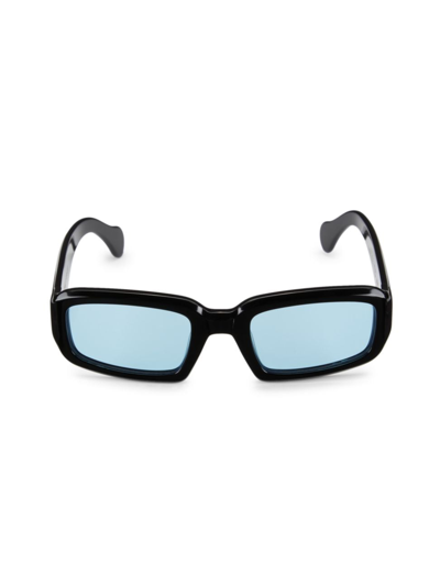 Shop Port Tanger Men's Mektoub 53mm Rectangular Sunglasses In Black Blue