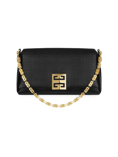 Shop Givenchy Women's Small 4g Soft Crossbody Bag In 4g Leather In Black
