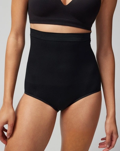 Soma Women's  Mid-level Shapewear Seamless High-waist Brief In Black Size Xl/2xl In Black