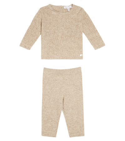 Shop Tartine Et Chocolat Baby Cashmere Sweater And Pants Set In Beige