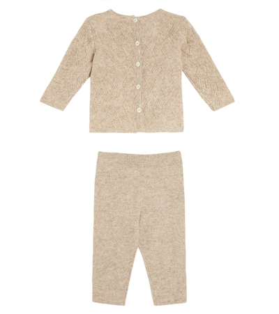 Shop Tartine Et Chocolat Baby Cashmere Sweater And Pants Set In Beige