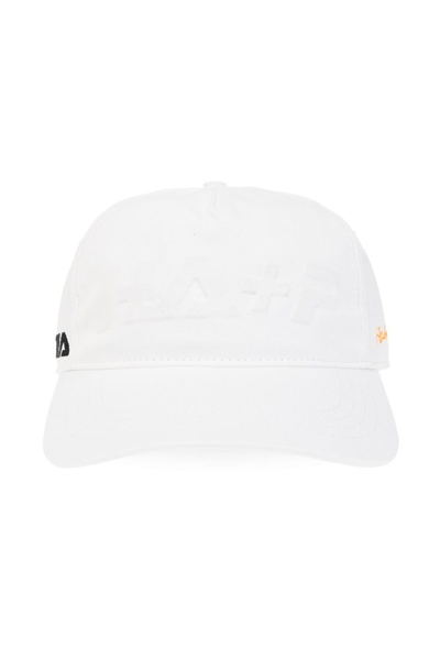 Shop Fila X Haider Ackermann Logo Embroidered Baseball Cap In White