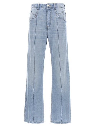Shop Isabel Marant Logo Patch Nadege Jeans In Blue