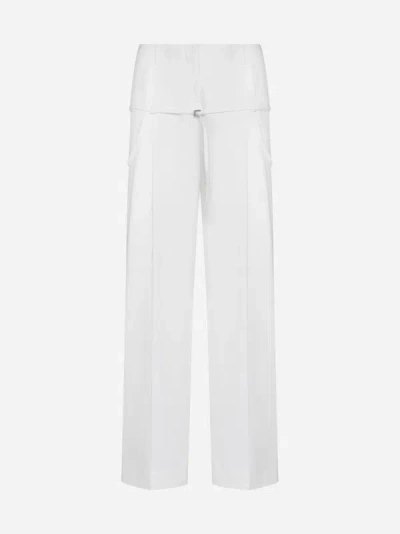 Shop Jacquemus Criollo Viscose Trousers In White