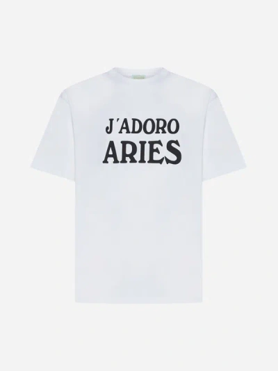 Shop Aries J'adoro  Cotton T-shirt In White