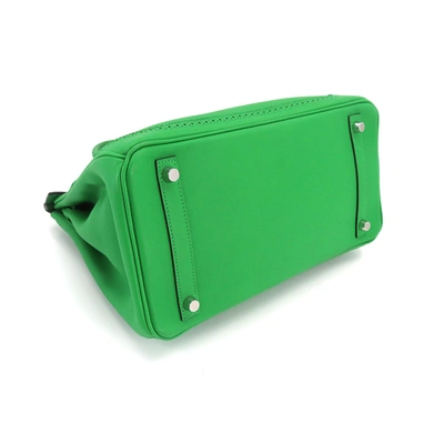 Hermès - Authenticated Birkin 30 Handbag - Leather Green Plain for Women, Very Good Condition