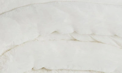 Ugg Channel Quilt Faux Fur Throw Blanket In Snow