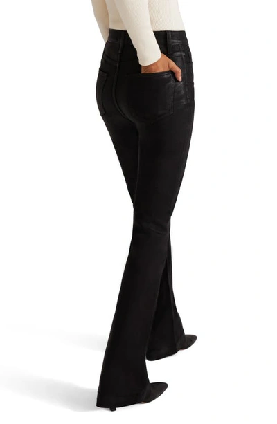 Shop Favorite Daughter The Valentina Coated Bootcut Jeans In Obsidian