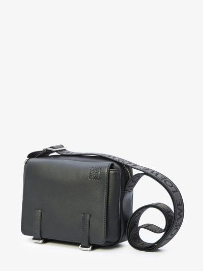 Shop Loewe Military Xs Messenger Bag In Black