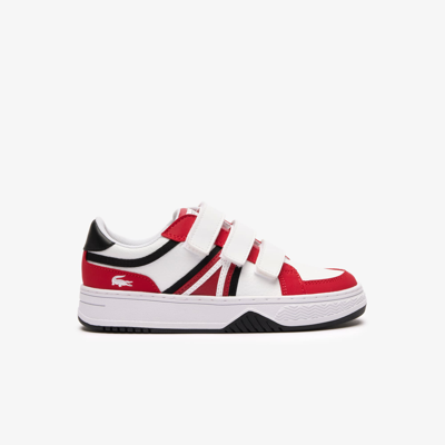 Shop Lacoste Kids' L001 Branded Sneakers - 11 In Red