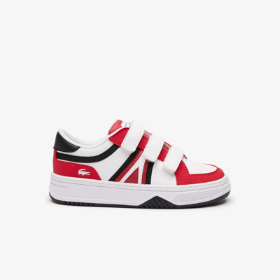 Shop Lacoste Infantsâ L001 Branded Sneakers - 6 In Red