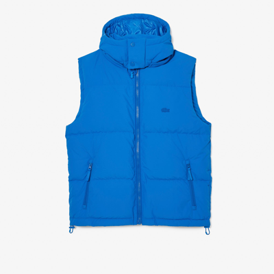 Shop Lacoste Men's Qulted Croc Down Vest - 44 - Xs In Blue