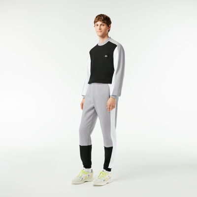 Shop Lacoste Colorblock Sweatpants - M In Grey