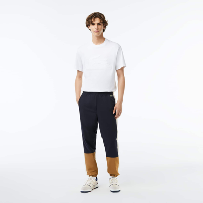 Shop Lacoste Men's Waterproof Colorblock Sweatpants - 3xl - 8 In Blue