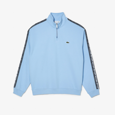 Shop Lacoste Men's Loose Fit Two-tone Logo Striped Sweatshirt - 4xl - 9 In Blue