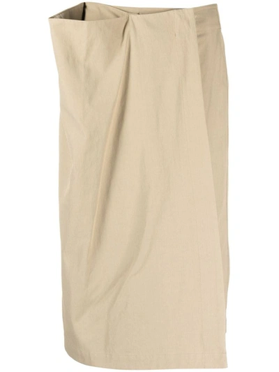 Shop Lemaire Skirt In Beige