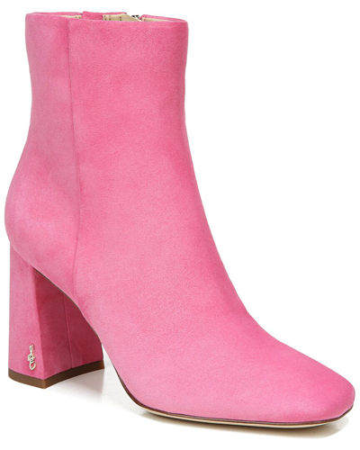 Shop Sam Edelman Codie Leather Bootie In Pink