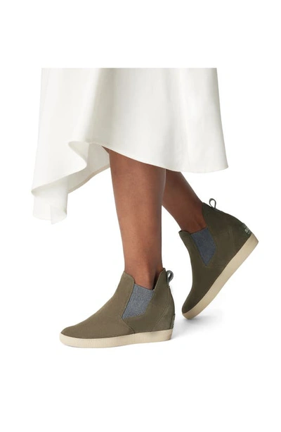 Sorel Out N About Slip-on Wedge Shoe Ii In Stone Green/ Bleached Ceramic
