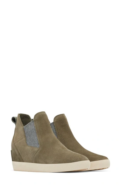 Sorel Out N About Slip-on Wedge Shoe Ii In Stone Green/ Bleached Ceramic