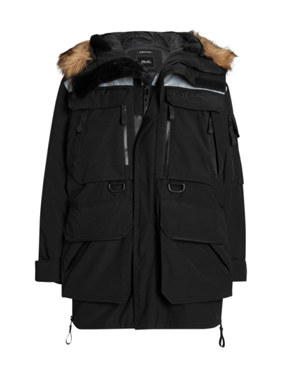 Shop Ralph Lauren Men's Tech Taffeta Arctic Hooded Parka In Black