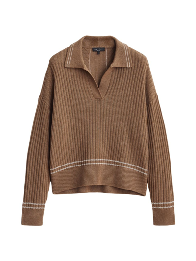 Shop Rag & Bone Women's Monti Polo Sweater In Camel