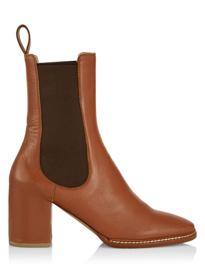 Shop Ulla Johnson Women's Taryn 70mm Leather Chelsea Booties In Sierra