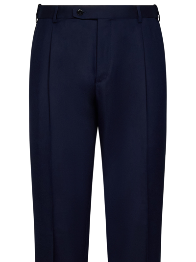 Shop Brioni Journey Ls Trousers In Blue