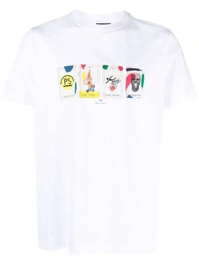 Shop Ps By Paul Smith Ps Paul Smith Mens Regular Fit Tshirt Ps Tarot Clothing In White