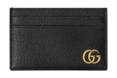 Pre-owned Gucci Gg Marmont Card Case Black