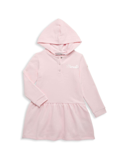 Shop Moncler Baby Girl's & Little Girl's Logo Hoodie Dress In Pink