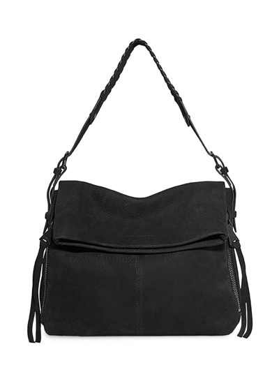 Shop Aimee Kestenberg Women's Bali Leather Hobo Bag In Black Nubuck