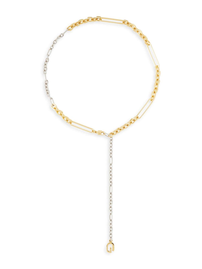 Shop Givenchy Women's G Link Necklace In Metal In Golden Silvery
