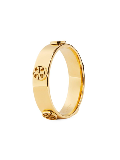 Shop Tory Burch Women's Miller 18k-gold-plated Logo Ring