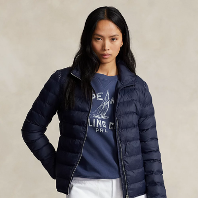 Shop Ralph Lauren Packable Quilted Jacket In Rl Navy