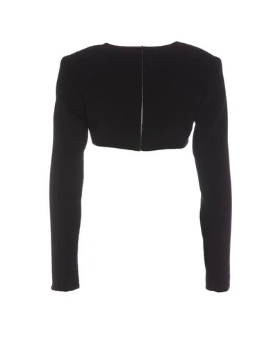 David Koma Top '3d Crystal Chain And Square Neck' In Black
