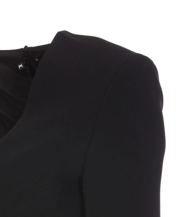 David Koma Top '3d Crystal Chain And Square Neck' In Black