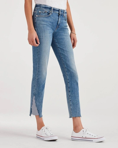 Shop 7 For All Mankind Stripe Kick Ankle Skinny Jean In Sloan Vintage In Multi