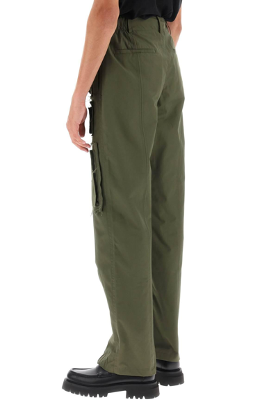 Shop Andersson Bell Cargo Pants With Raw-cut Details In Green