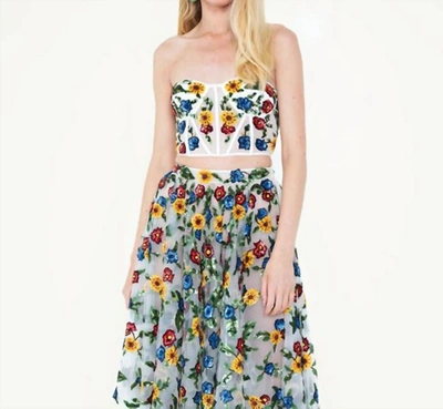 La Fuori Pera Embroidered Corset In Multi In Multi