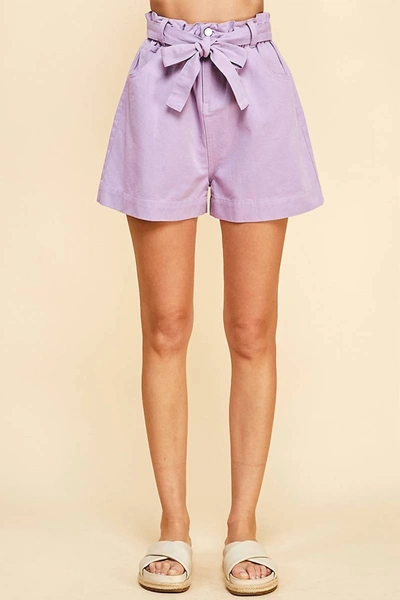 Shop Pinch Lucy Cotton Twill Short In Lavender In Purple