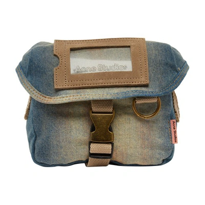 Shop Acne Studios Bag With Shoulder Strap In Light_blue_beige