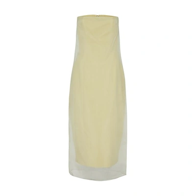 Shop Gauge81 Punta Midi Dress In Pale_olive