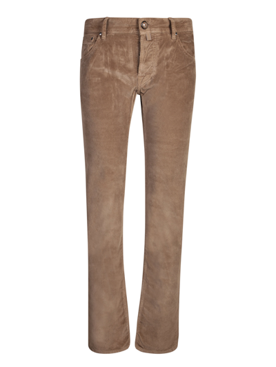 Shop Jacob Cohen Scott Dark Beige Trousers