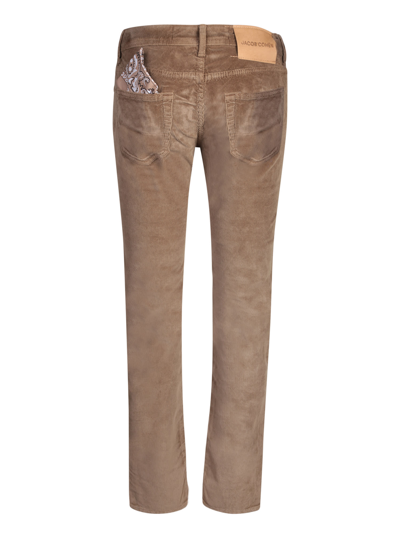 Shop Jacob Cohen Scott Dark Beige Trousers